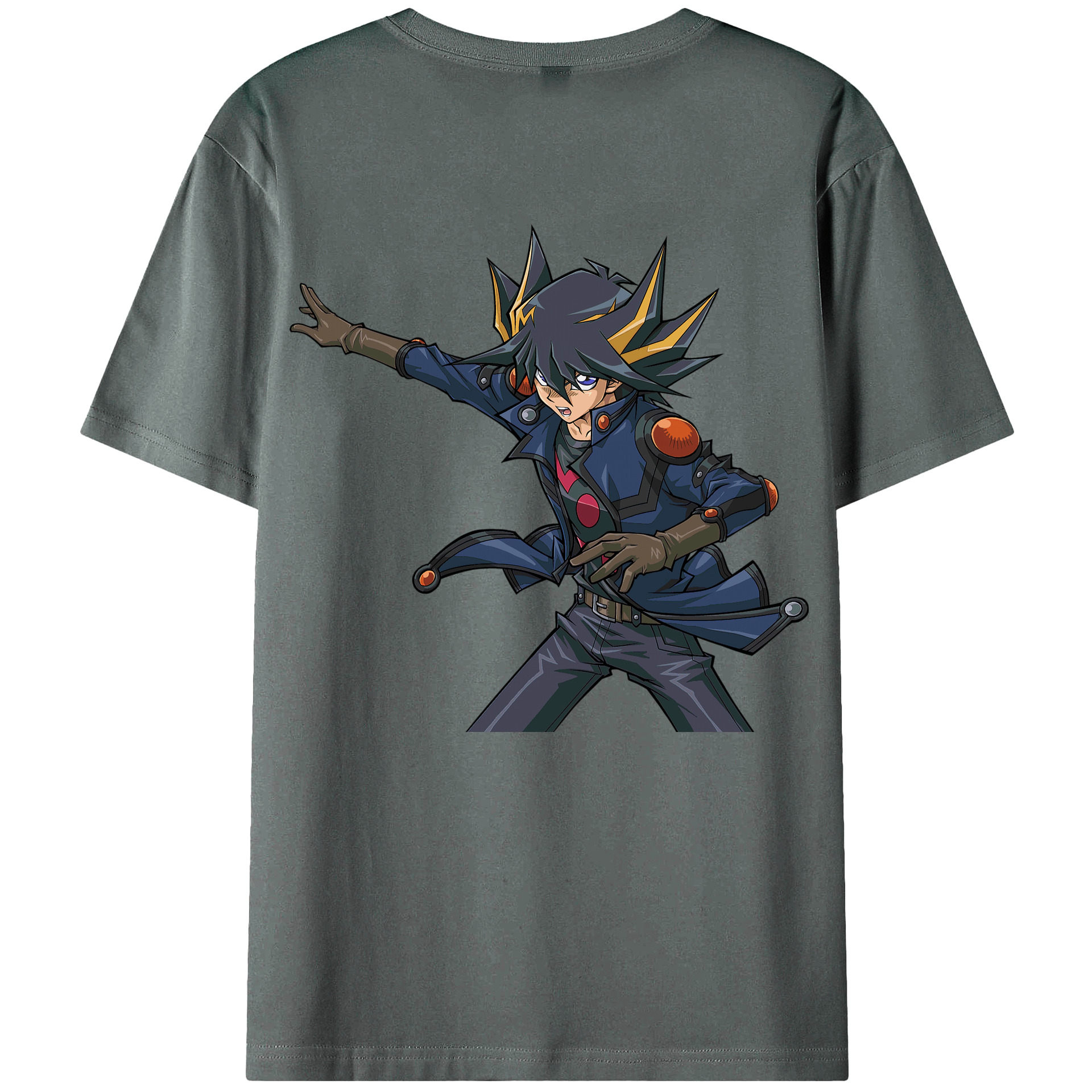 （画像用） 遊☆戯☆王 Yu-Gi-Oh! 綿100％ メンズ半袖Tシャツ（バックプリント） 通気性